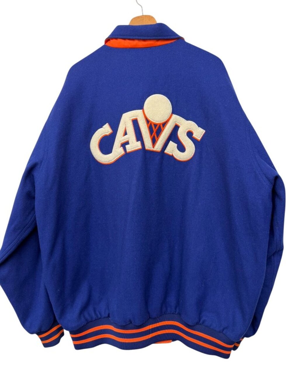 Vintage Reebok NBA Cleveland Cavaliers‎ Varsity Jacket Navy & Orange Men's XL